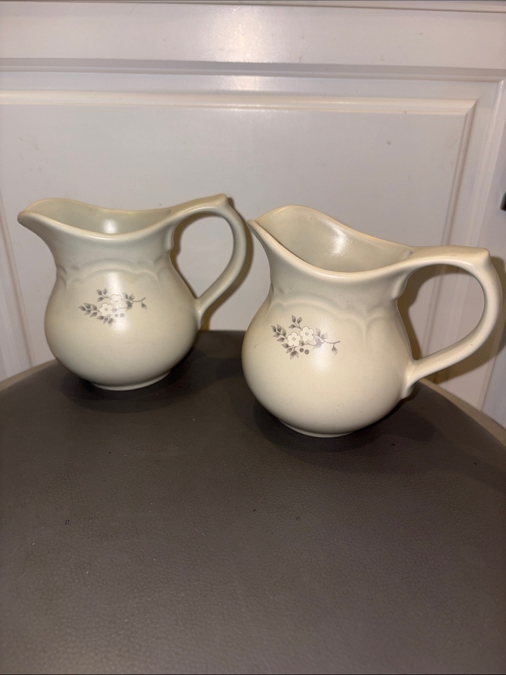 Vintage  Pfaltzgraff Heirloom Stoneware Creamer Pitchers - Set of 2
